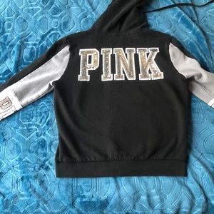 PINK sequin hoodie